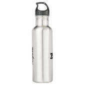 personalisiertes Mädchenvolleyball aus Edelstahl Trinkflasche (Rückseite)