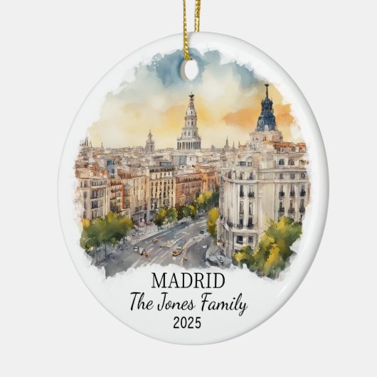 Personalisiertes Madrider Ornament, Spanien Gesche Keramik Ornament (Links)