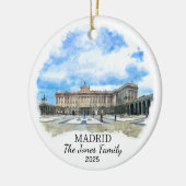 Personalisiertes Madrider Ornament, Spanien Gesche Keramik Ornament (Links)