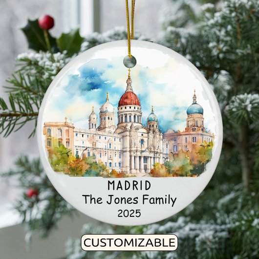 Personalisiertes Madrider Ornament, Spanien Keramik Ornament