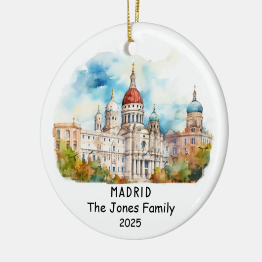 Personalisiertes Madrider Ornament, Spanien Keramik Ornament (Links)