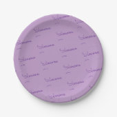 Personalisiertes Magenta Pappteller (Vorderseite)