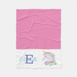Personalisiertes magisches Einhorn Fleecedecke