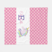 Personalisiertes magisches Einhorn Fleecedecke (Vorderseite (Horizontal))