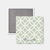 Personalisiertes Magnet für grünes Diamantmuster (Vorderseite/Rückseite)