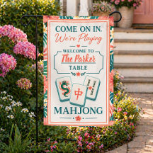 Personalisiertes Mahjong-Garten-Willkommensdesign