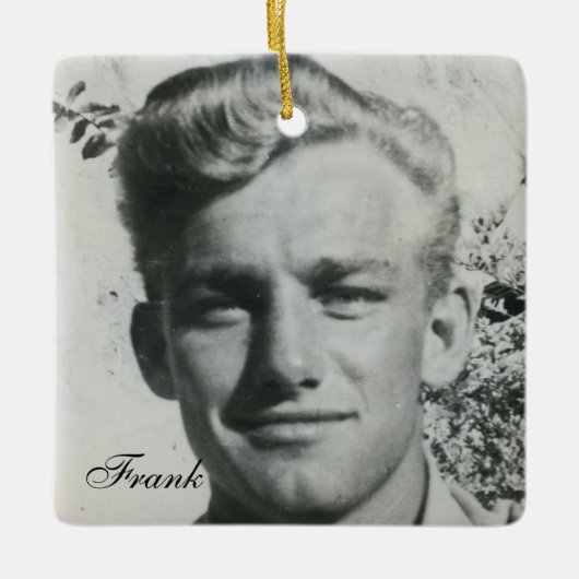 Personalisiertes Mahnmal Foto Keramikornament (Vorderseite)