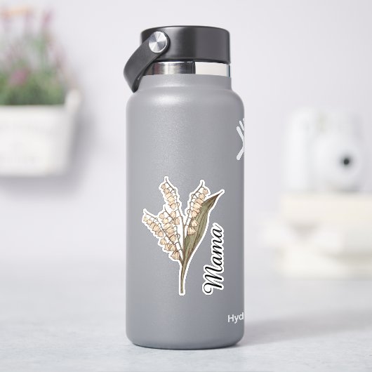Personalisiertes Maiglöckchen mit individuellem Na Aufkleber (HydroFlask)