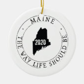 Personalisiertes Maine-Dekor Keramik Ornament (Vorne)