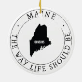Personalisiertes Maine-Dekor Keramik Ornament (Hinten)