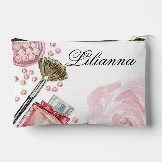 Personalisiertes Makeup Zubehörtasche (Rückseite)