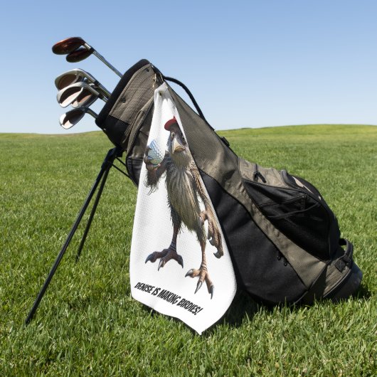 Personalisiertes Making Birdies - Golfhandtuch (Gras)