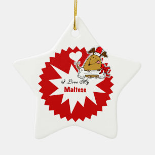 Personalisiertes maltesisches Keepake-Ornament Keramik Ornament