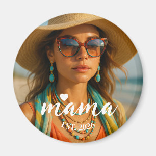 Personalisiertes Mama Est Jahr Benutzerdefiniertes Magnet