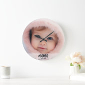 Personalisiertes Mama-Established-Foto-Andenken Große Wanduhr (Zuhause)