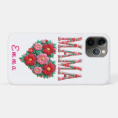 Personalisiertes Mama-Herz-Blumen-Geschenk Case-Mate iPhone Hülle (Rückseite (Horizontal))