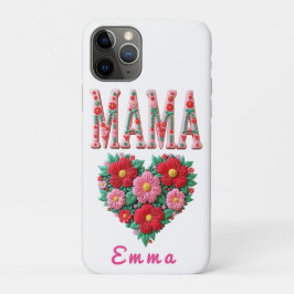 Personalisiertes Mama-Herz-Blumen-Geschenk Case-Mate iPhone Hülle