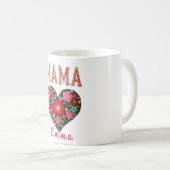 Personalisiertes Mama-Herz-Blumen-Geschenk Kaffeetasse (VorderseiteRechts)