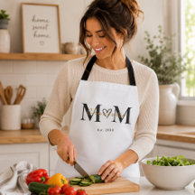 Personalisiertes Mama-Name-Est-Jahr-Schürzengesche