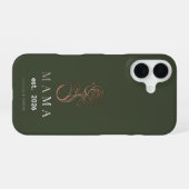 Personalisiertes MAMA Rose Olive iPhone Case 16 Hülle (Rückseite (Horizontal))