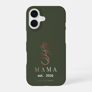 Personalisiertes MAMA Rose Olive iPhone Case 16 Hülle