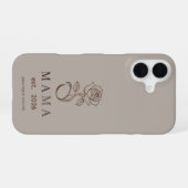 Personalisiertes MAMA Rose Sage Green iPhone Case 16 Hülle (Rückseite (Horizontal))