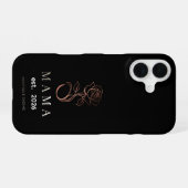 Personalisiertes MAMA-Rosen-Schwarz-iPhone-Case iPhone 16 Hülle (Rückseite (Horizontal))