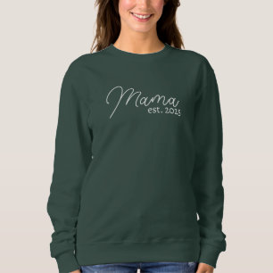 Personalisiertes Mama-Shirt, Mama est. 2025 Sweatshirt