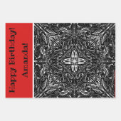 Personalisiertes Mandala-Design Geschenkpapier Set (Vorderseite 3)