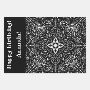 Personalisiertes Mandala-Design Geschenkpapier Set