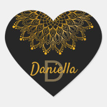 Personalisiertes Mandala in Monogramm-Floral