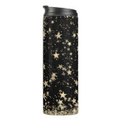 Personalisiertes Mandala mit Gold Stars Thermosbecher (Nach rechts gedreht)