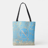 Personalisiertes Mandala mit Goldstars Monogram Tasche (Rückseite)