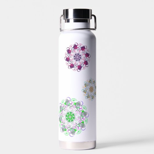 Personalisiertes Mandala-Wunder Trinkflasche (Rückseite)