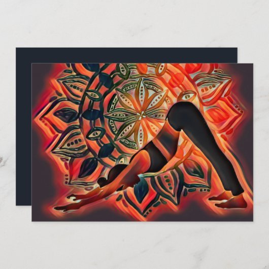 Personalisiertes Mandala Yoga Spirituelles Glück G (Vorne/Hinten)