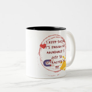 Personalisiertes Manifestations-Geschenk für Humor Zweifarbige Tasse
