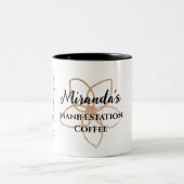 Personalisiertes Manifestationsgesetz Zweifarbige Tasse (Mittel)