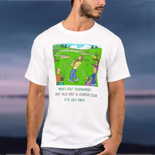 Personalisiertes Männergolfturnier T-Shirt