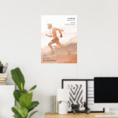 Personalisiertes Marathon Race Runner-Geschenk Poster (Heimbüro)