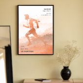 Personalisiertes Marathon Race Runner-Geschenk Poster