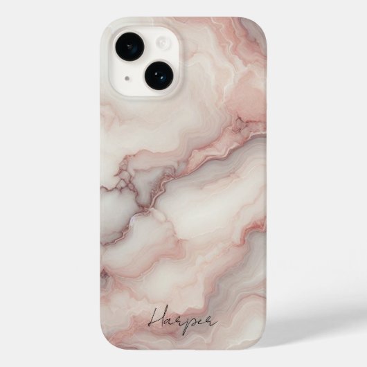 Personalisiertes Marble Stone Phone Case (Rückseite)