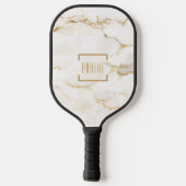 Personalisiertes Marbour Print Pattern Monogramm Pickleball Schläger (Rückseite)