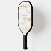 Personalisiertes Marbour Print Pattern Monogramm Pickleball Schläger (Links)