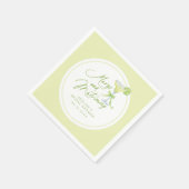 Personalisiertes Margs- und Matrimony-Brautparty Serviette (Ecke)