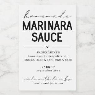 Personalisiertes Marinara Sauce-Label Weinetikett