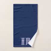Personalisiertes Marineblau Badhandtuch Set (Handtuch)