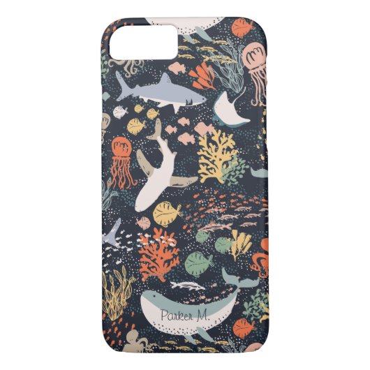 Personalisiertes | Marineleben Case-Mate iPhone Hülle (Rückseite)