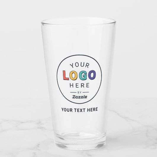 Personalisiertes Markenlogo-Design Glas (Vorderseite)