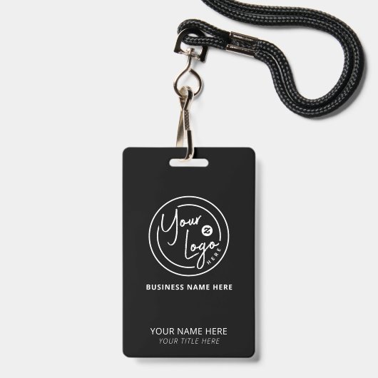 Personalisiertes Markenlogo Geschäft Ausweis (Vorderseite mit Lanyard)