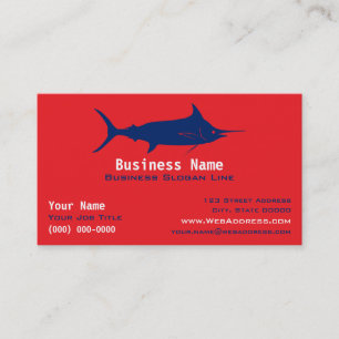 Personalisiertes Marlin / Sportfischen & Charterbo Visitenkarte